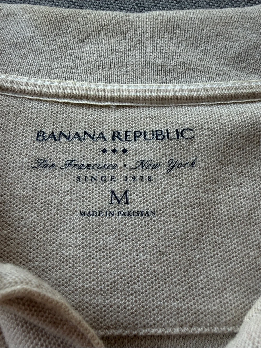Banana Republic Men's Light Beige Polo